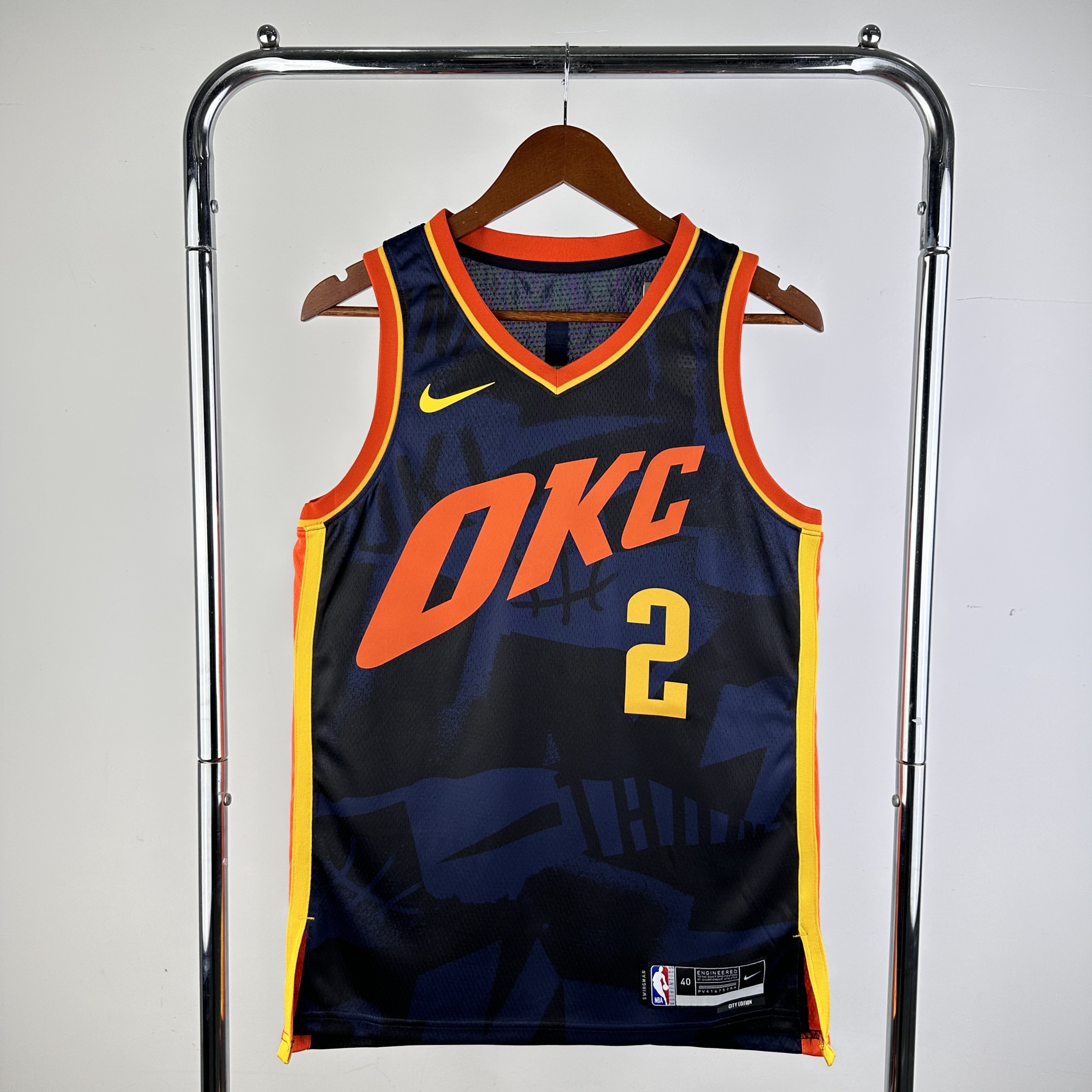 Men Oklahoma City Thunder #2 Shai Gilgeous-Alexander Black City Edition Season Nike 2024 NBA Jersey